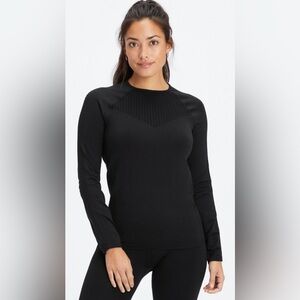 Fabletics Black Sync, Seamless Long Sleeve T-shirt | Large | NWT | Odor-Tech